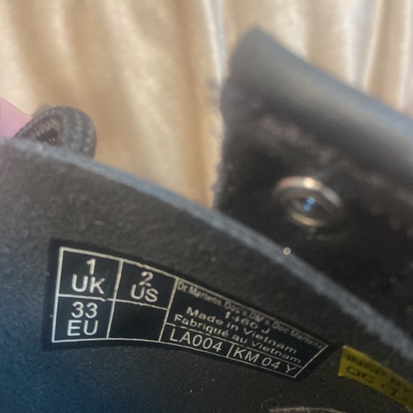 🎀 Dr Martens Kids Unisex 1460 J Combat Boots Patent Leather Black Size 2 - Picture 7 of 7